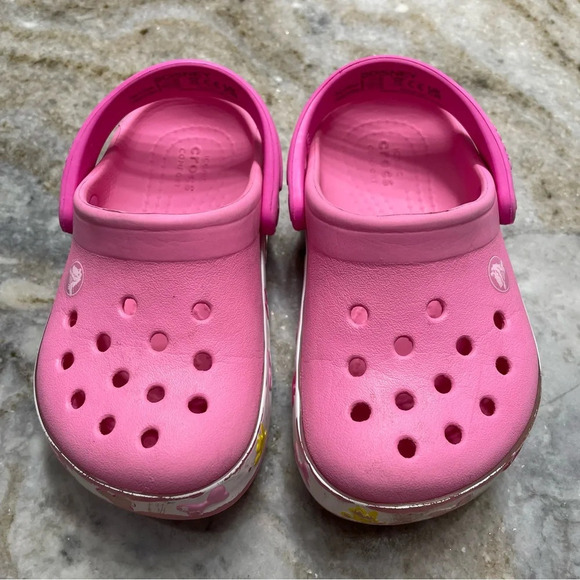 Disney x Classic Clog Kids 'Fun Lab Mickey Lights - Pink Lemonade' size 7 - Picture 2 of 9